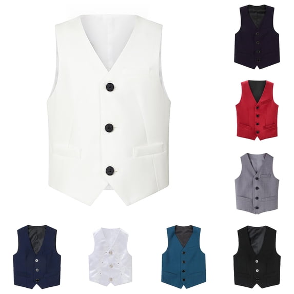 Boy's 4 Button Formal Suit Vest Size 7-8 Years