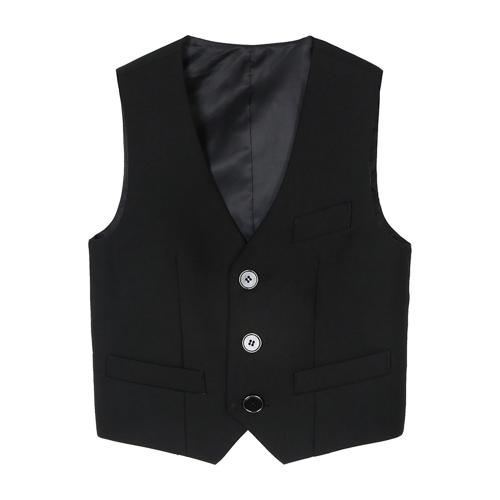 Boy's 4 Button Formal Suit Vest Wedding Party Waistcoat Gentleman ...