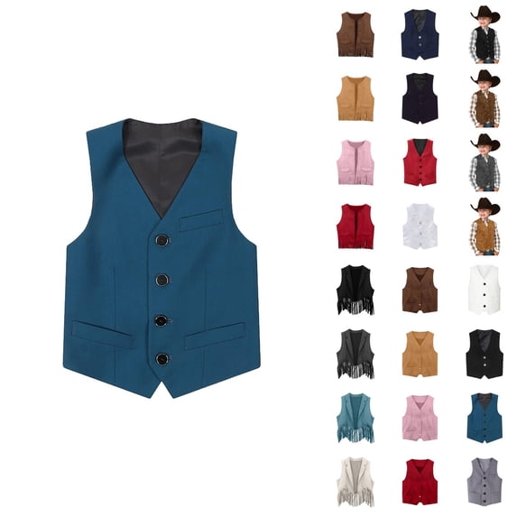 Boy's 4 Button Formal Suit Vest - Walmart.com