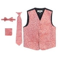 thumbnail image 1 of Gioberti Kids and Boys 4pc Paisley Vest Set - Vest, Bowtie, Tie, Pocket Square, 1 of 5