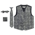 thumbnail image 1 of Gioberti Kids and Boys 4pc Paisley Vest Set - Vest, Bowtie, Tie, Pocket Square, 1 of 5