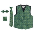 thumbnail image 1 of Gioberti Kids and Boys 4pc Paisley Vest Set - Vest, Bowtie, Tie, Pocket Square, 1 of 5