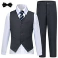 thumbnail image 1 of Boy's 4-Piece Formal Suit Set Boys Formal Elegant Dresswear Vest Set Little Boys Suit Size 8, 1 of 7