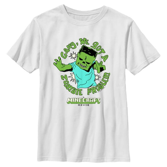 Boy's A Minecraft Movie We Got a Zombie Problem  Graphic T-Shirt