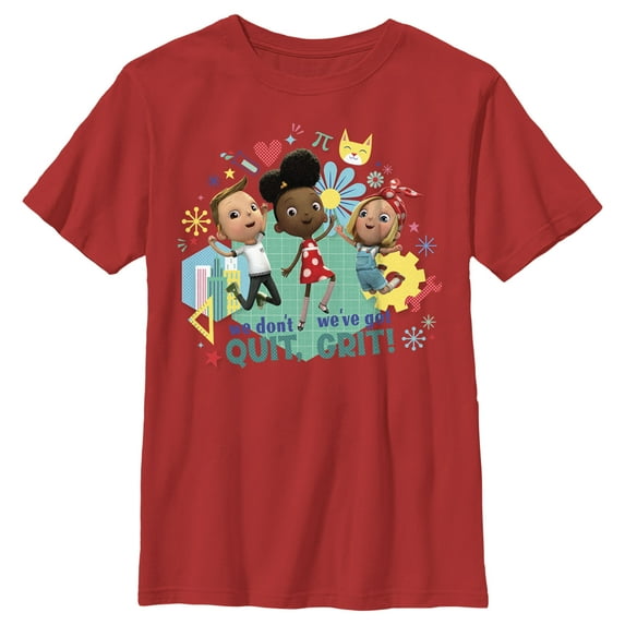 Boy's Ada Twist, Scientist We've Got Grit Graphic Tee Red Large