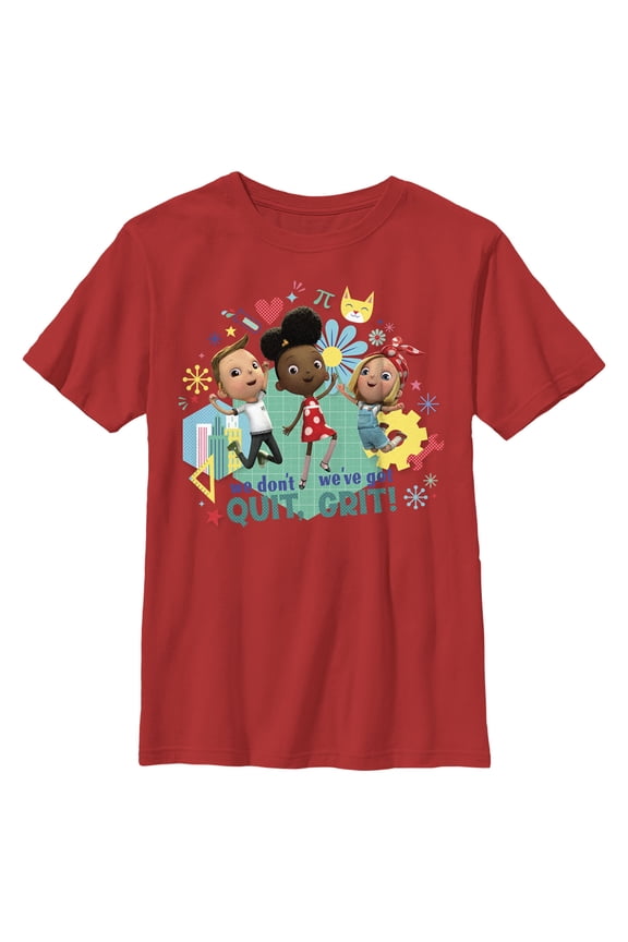 Boy's Ada Twist, Scientist We've Got Grit Graphic Tee Red Small