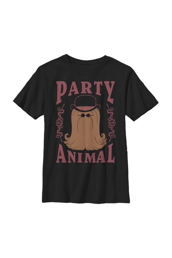 Boy's Addams Family Cousin Itt Party Animal  Graphic Tee Black Large