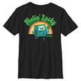 thumbnail image 1 of Boy's Adventure Time Feelin' Lucky BMO  Graphic Tee Black X Large, 1 of 5