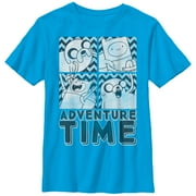 CARTOON NETWORK Boy's Adventure Time Finn and Jake Box Graphic Tee Turquoise Small