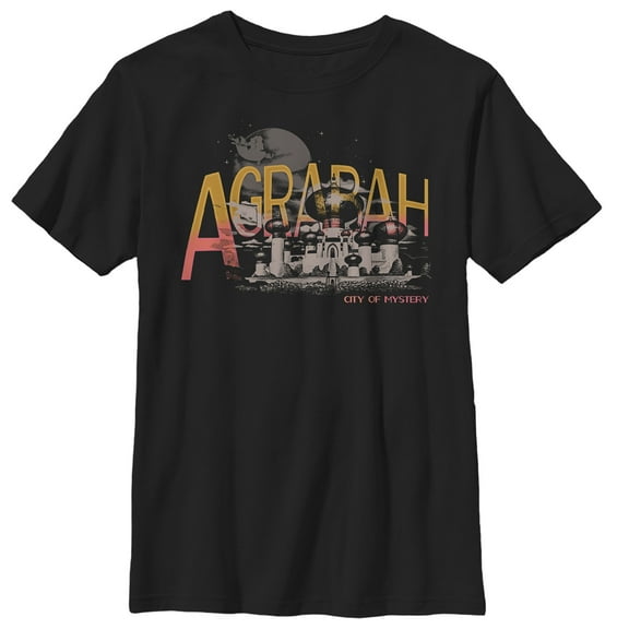 Boy's Aladdin Agrabah City of Mystery  Graphic Tee Black Medium