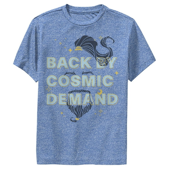 Boy's Aladdin Aladdin Genie Back By Cosmic Demand  Performance Graphic Tee Royal Blue Heather Medium