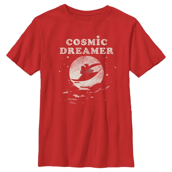Boy's Aladdin Cosmic Dreamer Graphic Tee Red Small