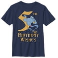 thumbnail image 1 of Boy's Aladdin Genie 5th Birthday Wishes  Graphic Tee Navy Blue X Large, 1 of 3
