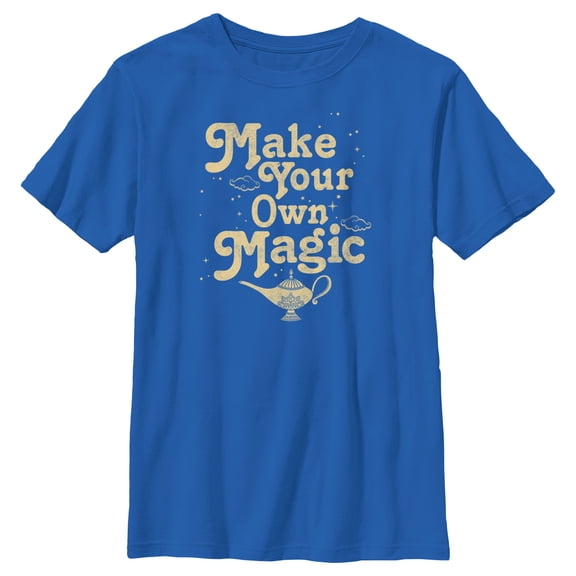 Boy's Aladdin Make Your Own Magic Graphic Tee Royal Blue Small
