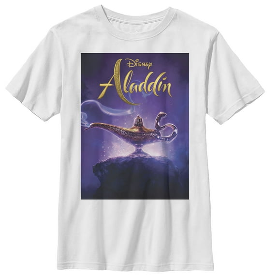 Boy's Aladdin Movie Poster Magic Graphic Tee White Medium