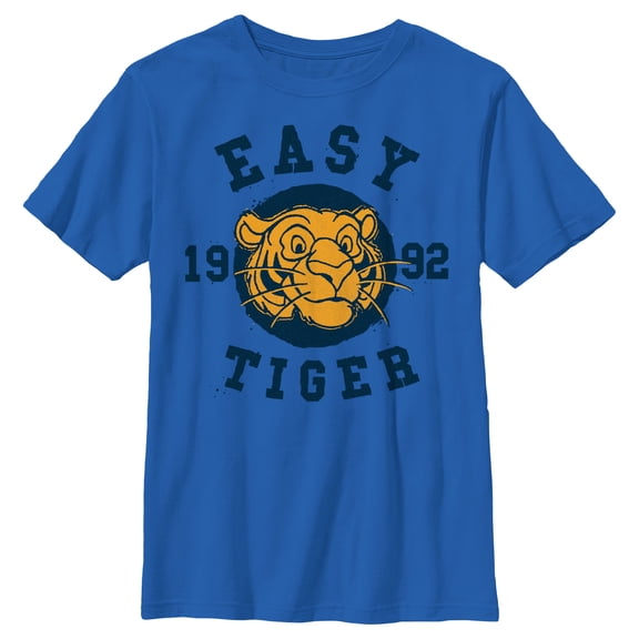 Boy's Aladdin Rajah Easy Tiger Graphic Tee Royal Blue Medium