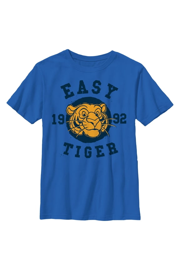 Boy's Aladdin Rajah Easy Tiger Graphic Tee Royal Blue Medium