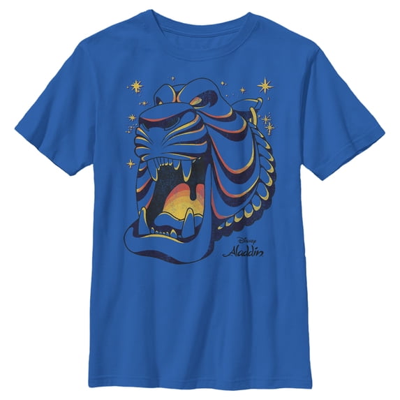 Boy's Aladdin Sand Tiger Cave Graphic Tee Royal Blue Large