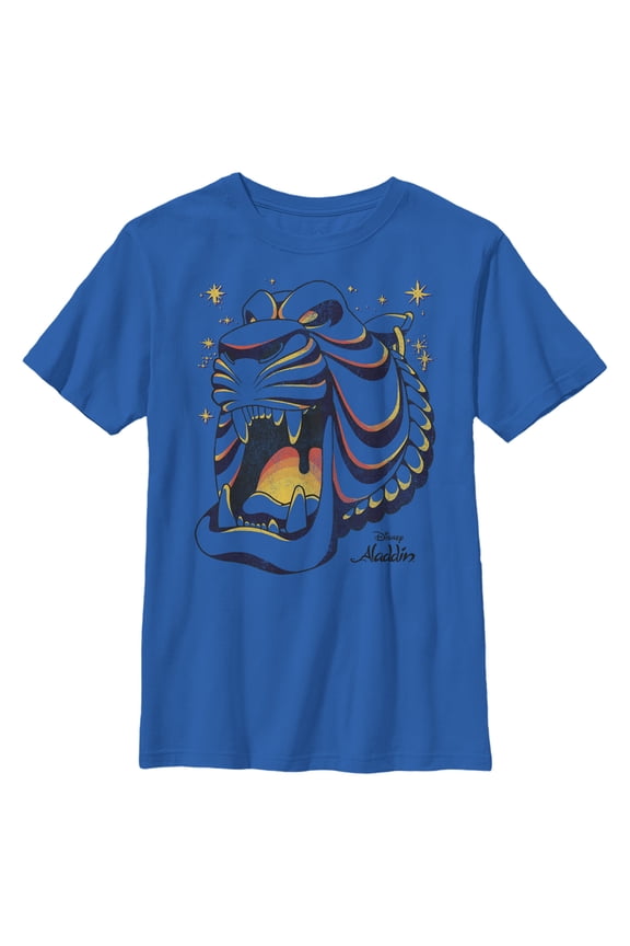 Boy's Aladdin Sand Tiger Cave Graphic Tee Royal Blue Small