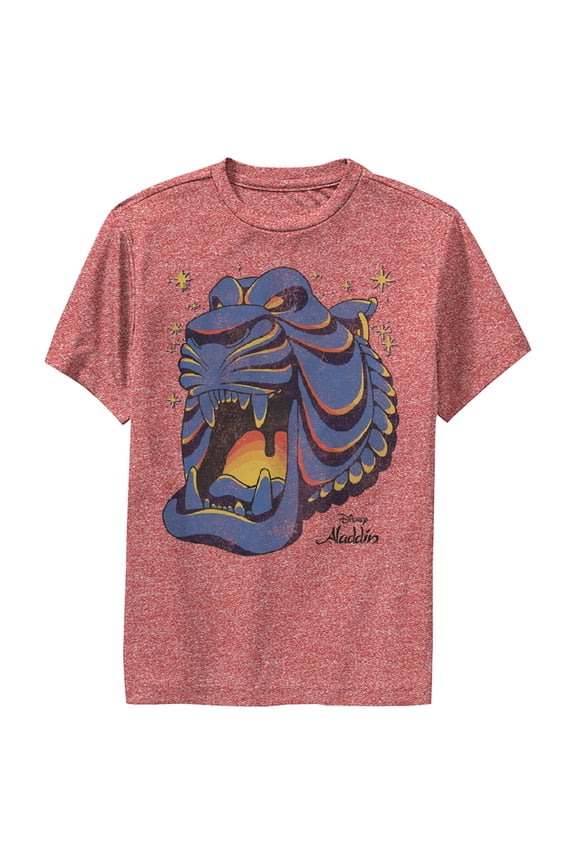 Boy's Aladdin Sand Tiger Cave Performance Graphic Tee Red Heather Small