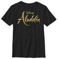 thumbnail image 1 of Boy's Aladdin Script Logo  Graphic Tee Black X Large, 1 of 4