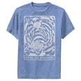 thumbnail image 1 of Boy's Alice in Wonderland Cheshire Cat We're All Mad Here Performance Graphic Tee Royal Blue Heather X Large, 1 of 4