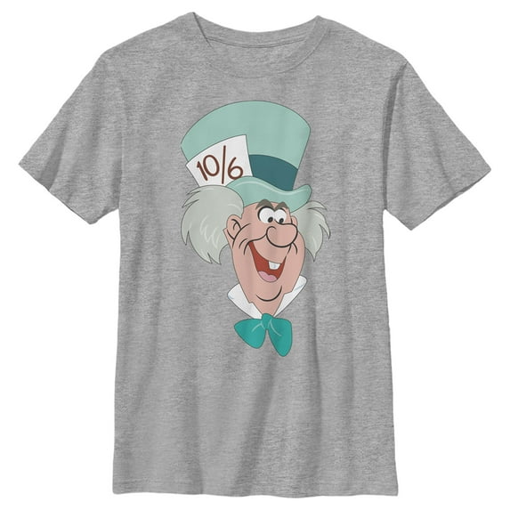 Boy's Alice in Wonderland The Mad Hatter Graphic Tee Athletic Heather Medium