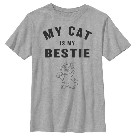 Boy's Aristocats Marie My Cat Is My Bestie Graphic Tee Athletic Heather Medium
