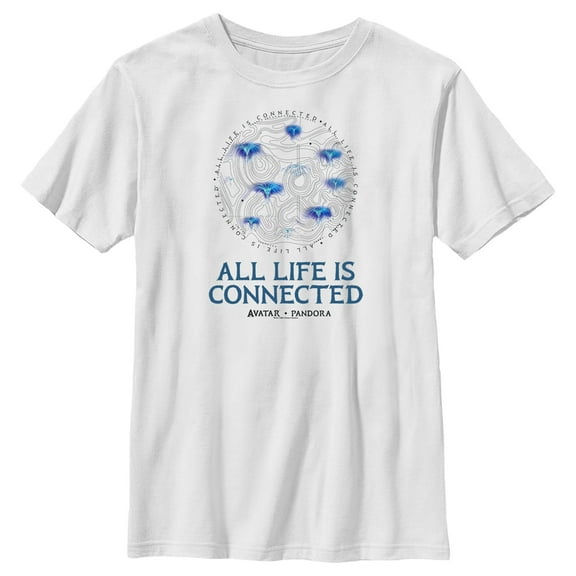 Boy's Avatar All Life is Connected  Graphic Tee White Small