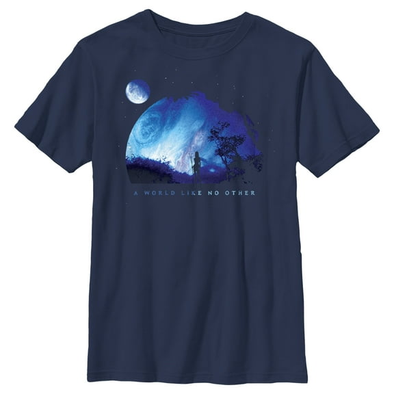 Boy's Avatar Neytiri A World Like No Other  Graphic Tee Navy Blue X Large