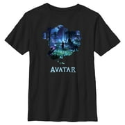 Boys Avatar Neytiri Pandora Night Scene Graphic Tee Black Large