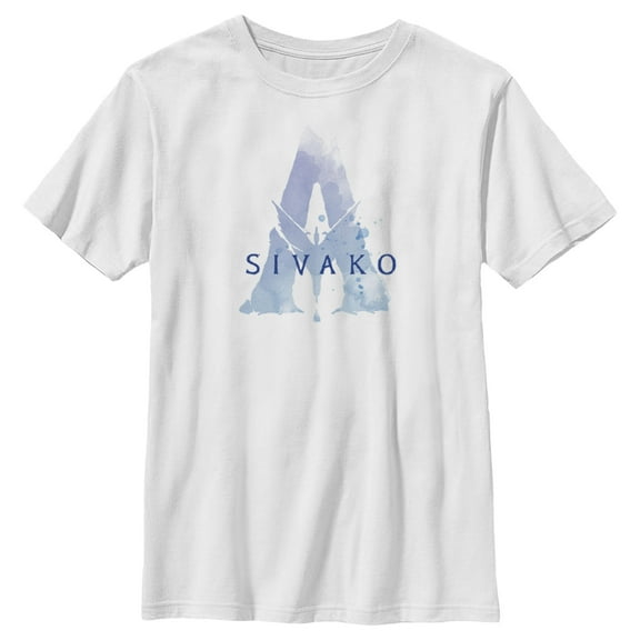 Boy's Avatar Sivako Watercolor A Logo  Graphic Tee White X Small