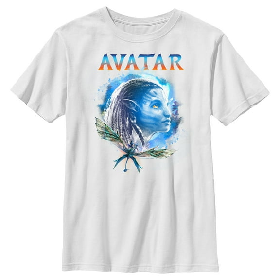 Boy's Avatar: The Way of Water Neytiri Portrait  Graphic Tee White X Large