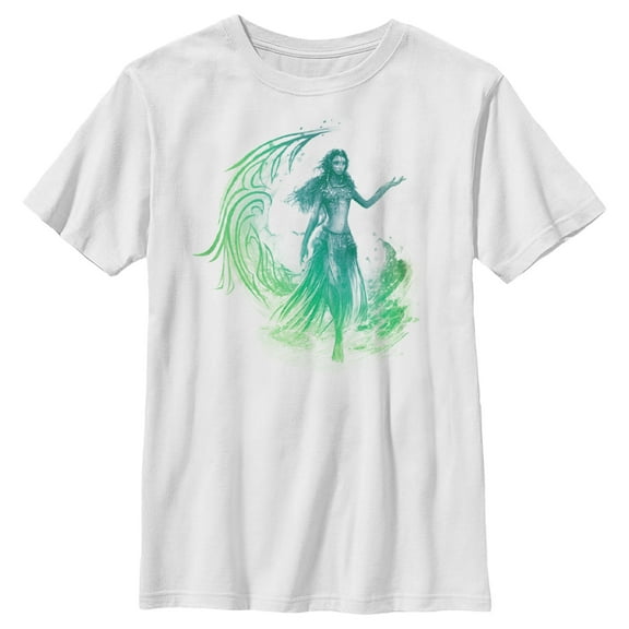 Boy's Avatar: The Way of Water Neytiri Watercolor  Graphic Tee White Large