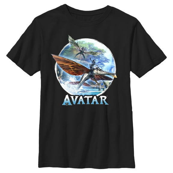 Boy's Avatar: The Way of Water Tulkun Ride Logo Graphic Tee Black Large