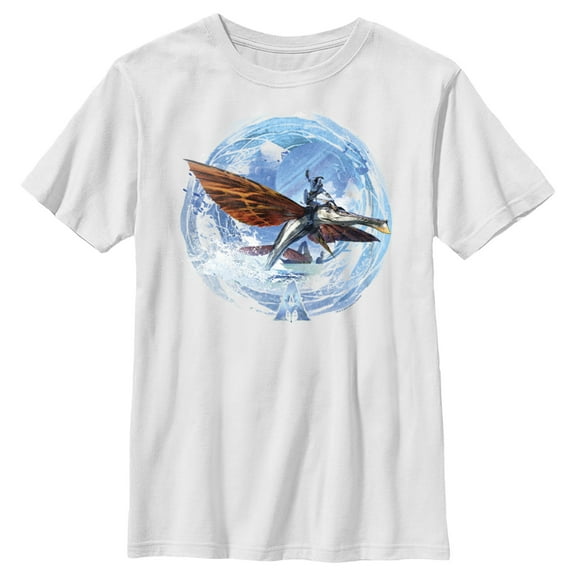 Boy's Avatar: The Way of Water Tulkun Water Logo  Graphic Tee White Small