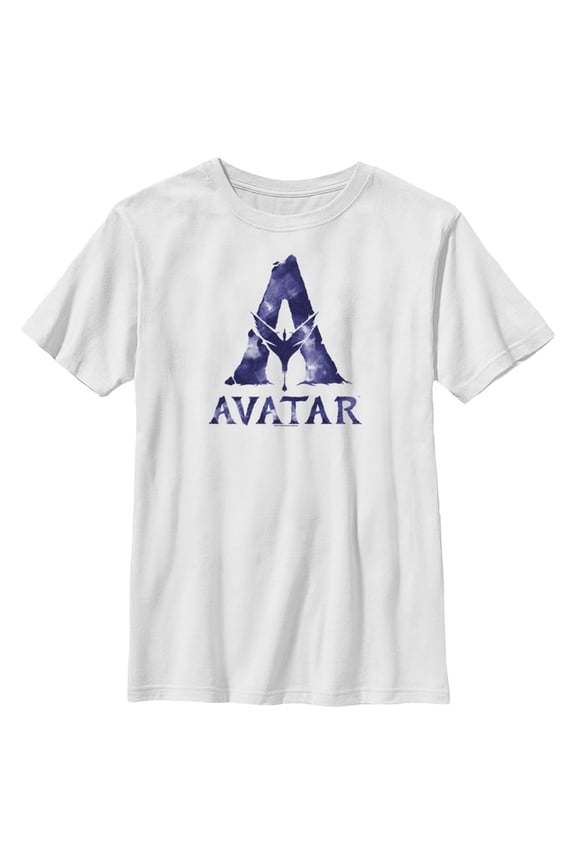 Boy's Avatar Watercolor A Logo  Graphic Tee White Large