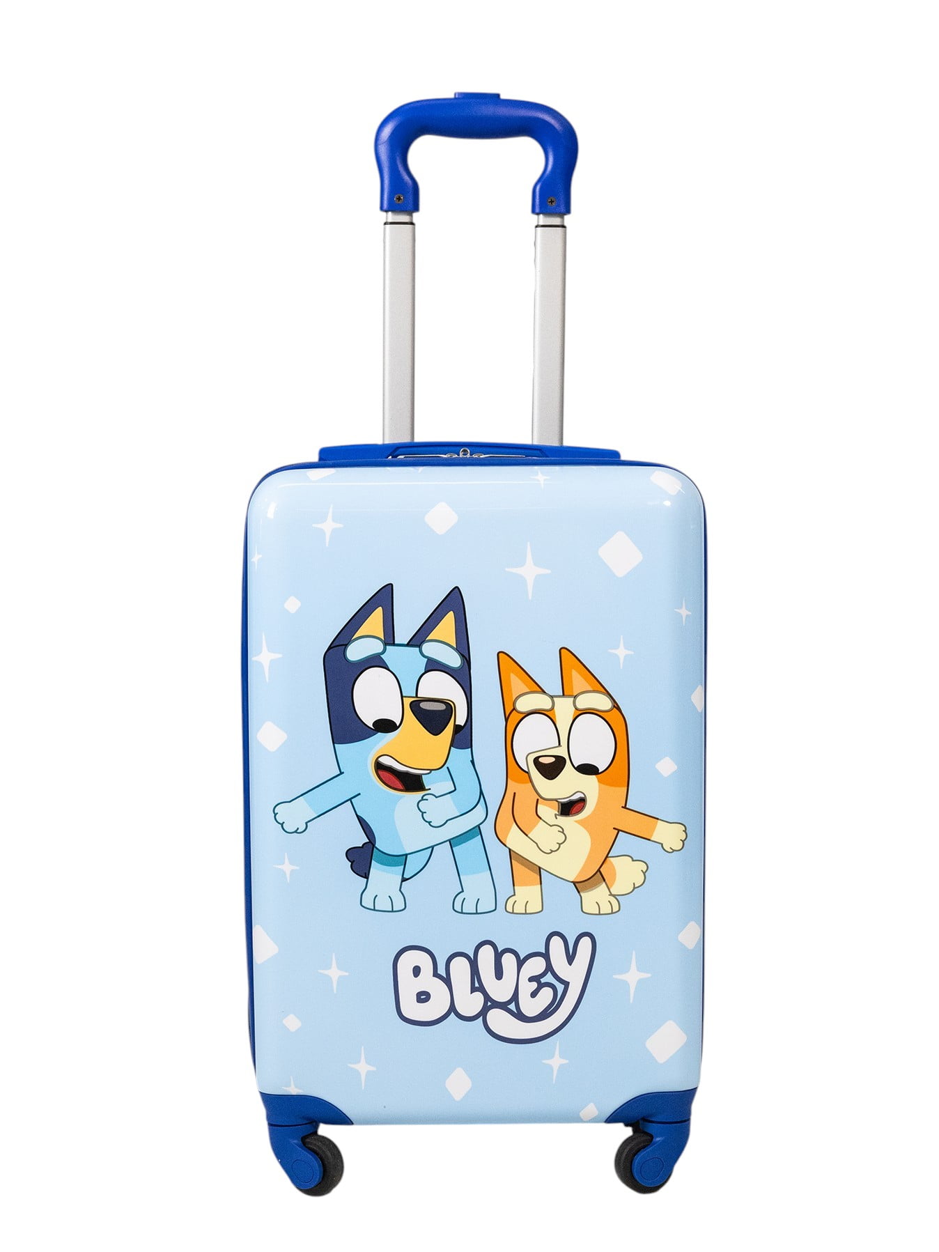 Kid's BBC Bluey Character 18" Carry on Hardside ABS Spinner Luggage Suitcase, Blue