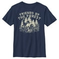 thumbnail image 1 of Boy's Bambi Artistic Friends Of The Forest  Graphic Tee Navy Blue Large, 1 of 4