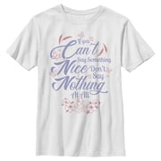 Boys Bambi If You Cant Say Something Nice Graphic Tee White X Large