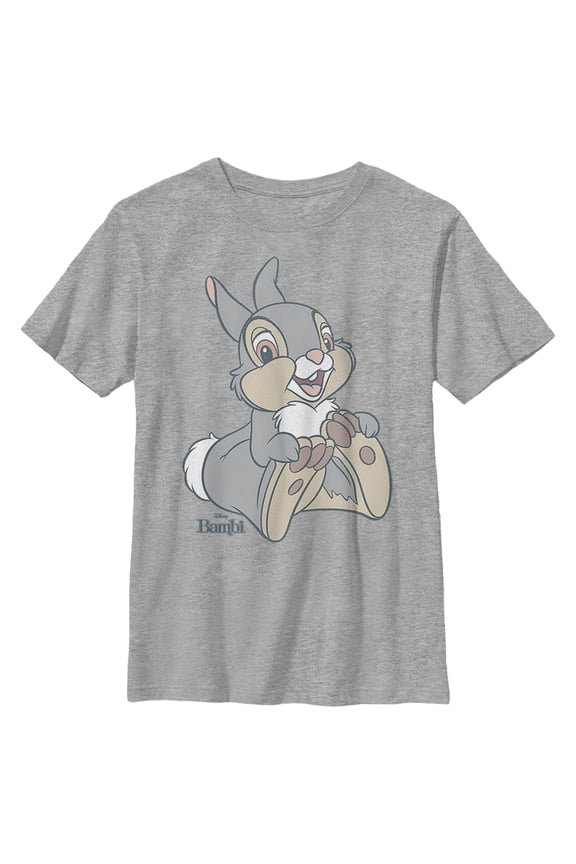 Boy's Bambi Thumper the Rabbit Graphic Tee Athletic Heather Large