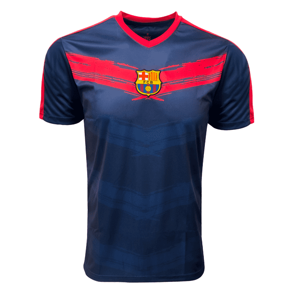 Icon Sports FC Barcelona Youth Soccer Jersey, Short Sleeve, Blue, Size YL