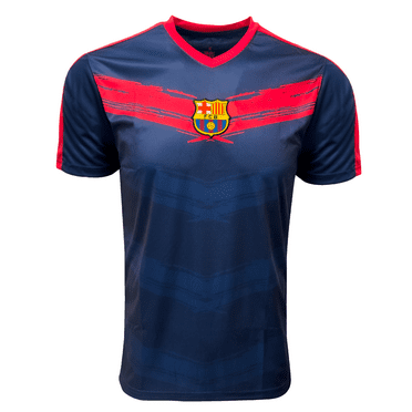 Icon Sports FC Barcelona Youth Soccer Jersey, Short Sleeve, Size S