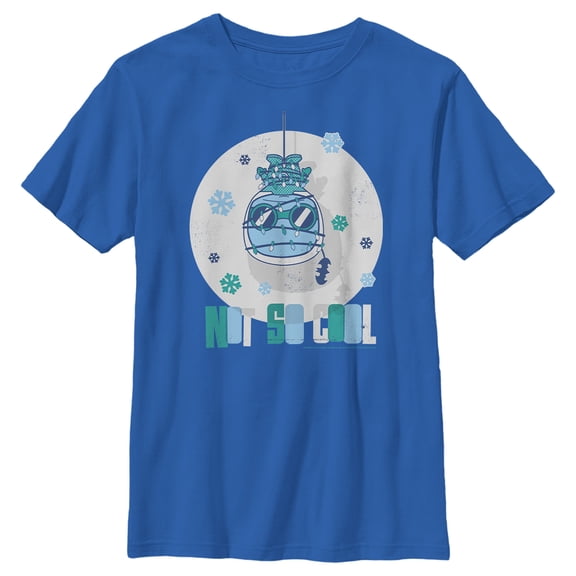 Boy's Batman Cute Mr. Freeze  Graphic Tee Royal Blue X Large