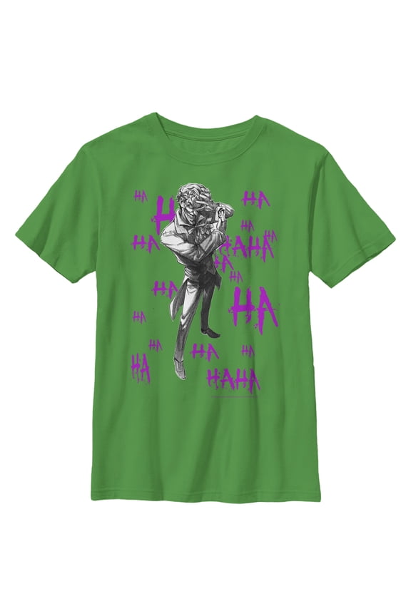 Boy's Batman Joker Ha Ha Graphic Tee Kelly Green Medium