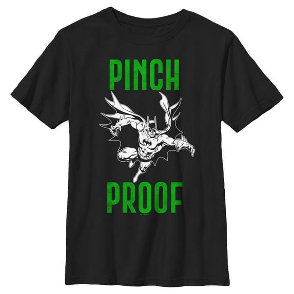 Boy's Batman St. Patrick's Day Pinch Proof Graphic Tee Black X Large