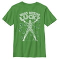 thumbnail image 1 of Boy's Batman St. Patrick's Day Riddler Who Needs Luck Distressed  Graphic Tee Kelly Green Medium, 1 of 4