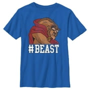 Boy's Beauty and the Beast #Beast Graphic Tee Royal Blue Large