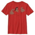 thumbnail image 1 of Boy's Beauty and the Beast Distressed Gaston Flex Graphic Tee Red Large, 1 of 4