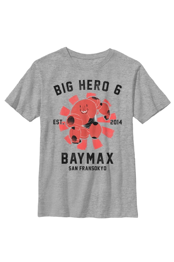 Boy's Big Hero 6 Baymax Portrait Graphic Tee Athletic Heather Small